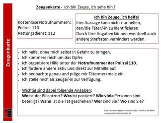 Zeugenkarte